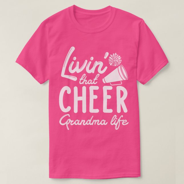 Cheer Grandma Cheerledande Cheerledare Cheer Grand T Shirt (Design framsida)