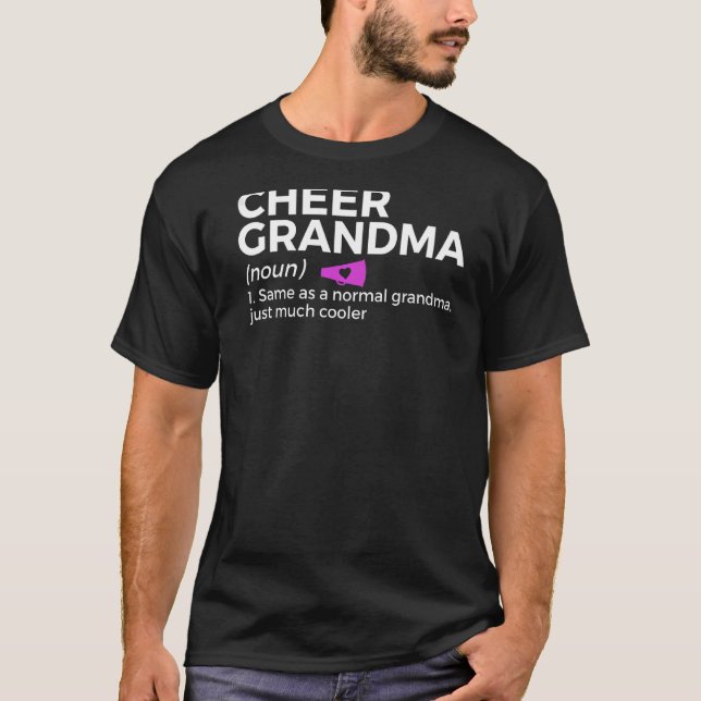 Cheer Grandma Definition Cheerlead T Shirt (Framsida)