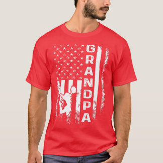 Cheer Grandpa American Flagga Cheerlead Cheerlead T Shirt