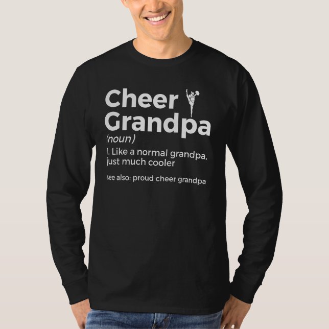 Cheer Grandpa Definition Cheerleading T Shirt (Framsida)