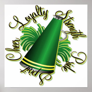 Cheer Grönt och Gult Poster