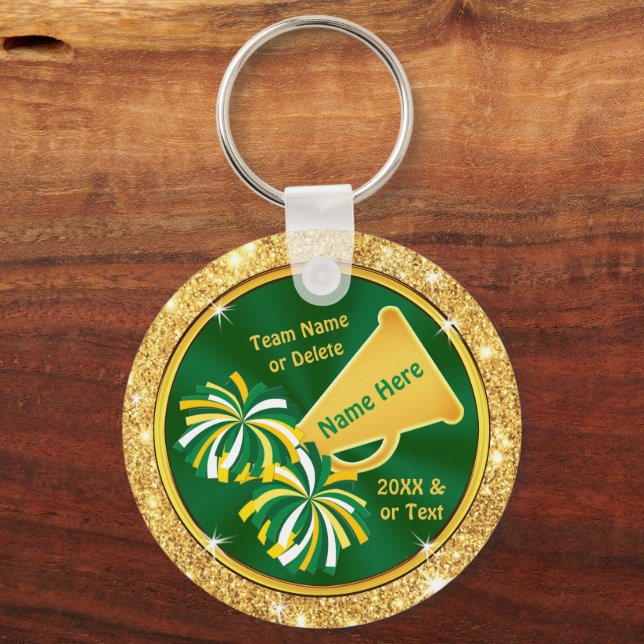 Cheer Keychains. Personlig Cheerlead Gifts Nyckelring (Framsida)