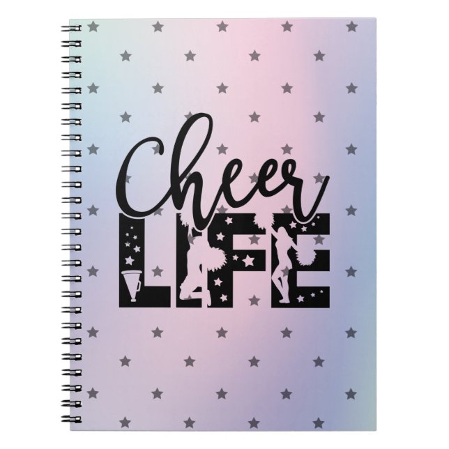 Cheer Life Glamous CheerLeaderStar Gradient Anteckningsbok (Framsidan)