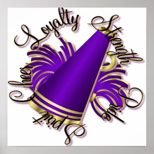 Cheer Lila och Guld Quties Poster