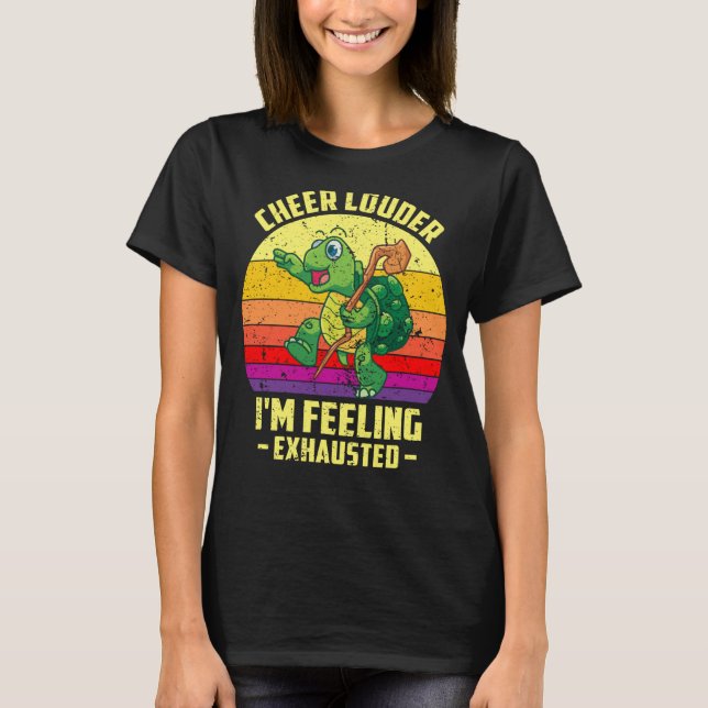 Cheer Louder I'm Feeling Exhausted Triathlon Marat T Shirt (Framsida)