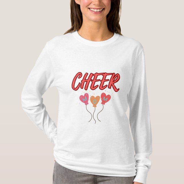 Cheer mamma, bäste mamma t shirt (Framsida)