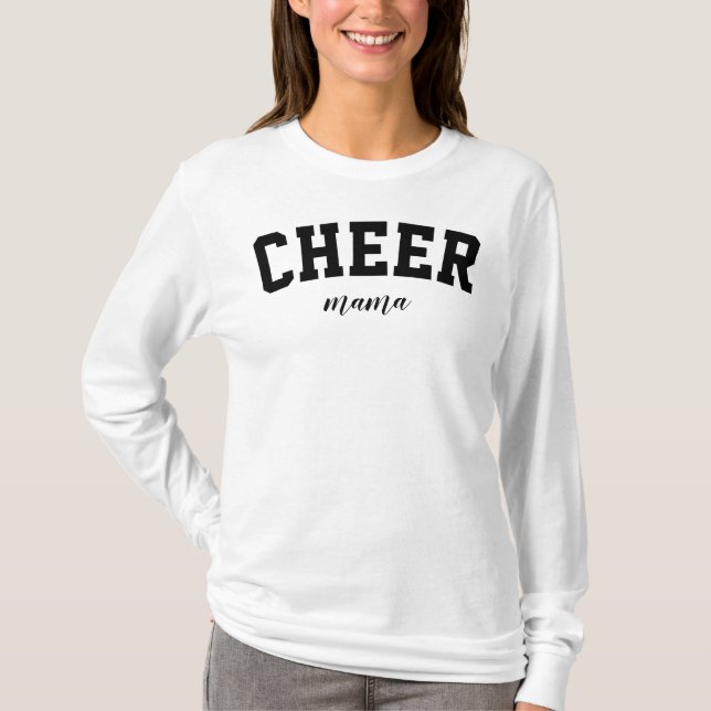 Cheer Mamma Cute Sports Mamma Universiteten Colleg T Shirt (Framsida)