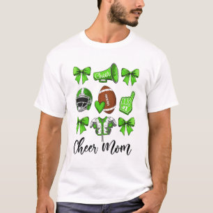 Cheer Mamma Grönt Women Cheerledande fotbollskorqu T Shirt