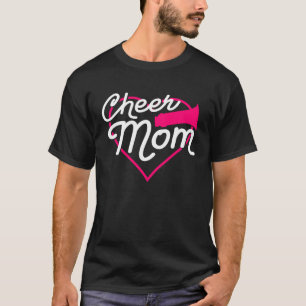 Cheer Mamma Kärlek Support Heart CheerLeader Rolig T Shirt