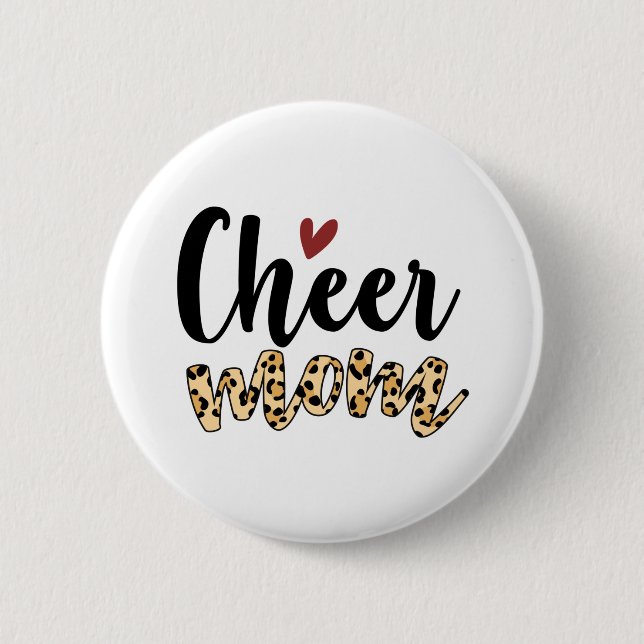 Cheer Mamma Leopard Print Knapp (Framsida)