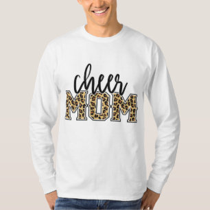 Cheer Mamma Leopard Skriv ut Womens Proud CheerLed T Shirt