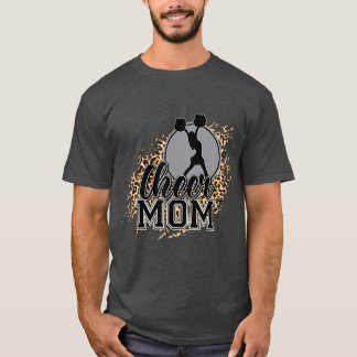Cheer Mamma Leopard Skriv ut Womens Proud CheerLed T Shirt
