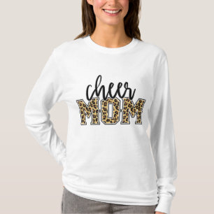 Cheer Mamma Leopard Skriv ut Womens Proud CheerLed T Shirt