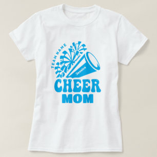Cheer Mamma med Anpassningsbar Team Namn & Namn T Shirt