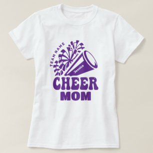Cheer Mamma med Anpassningsbar Team Namn & Namn T Shirt