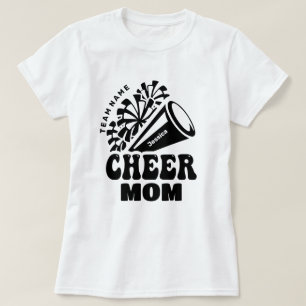 Cheer Mamma med Anpassningsbar Team Namn & Namn T Shirt