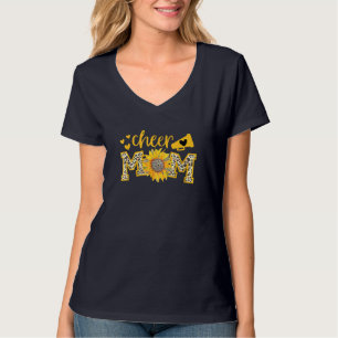 Cheer Mamma Megaphone Cute Sunroll Leopard Cheetah T Shirt