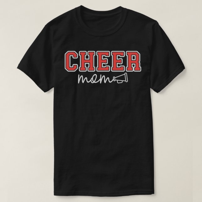 Cheer Mamma Megaphone Funny CheerLeader Mor Appr T Shirt (Design framsida)