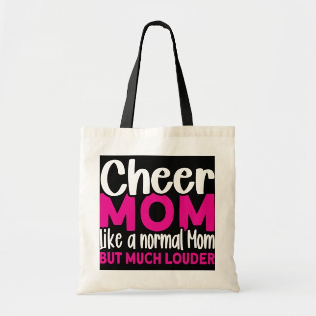 Cheer Mamma som en vanlig Mamma Cheerlead Mamma Tygkasse (Framsidan)