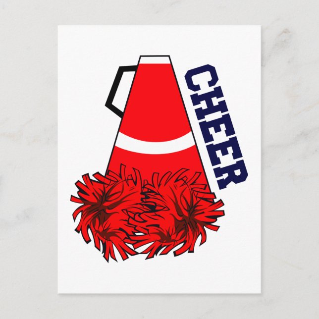 Cheer Megaphone Vykort (Framsida)