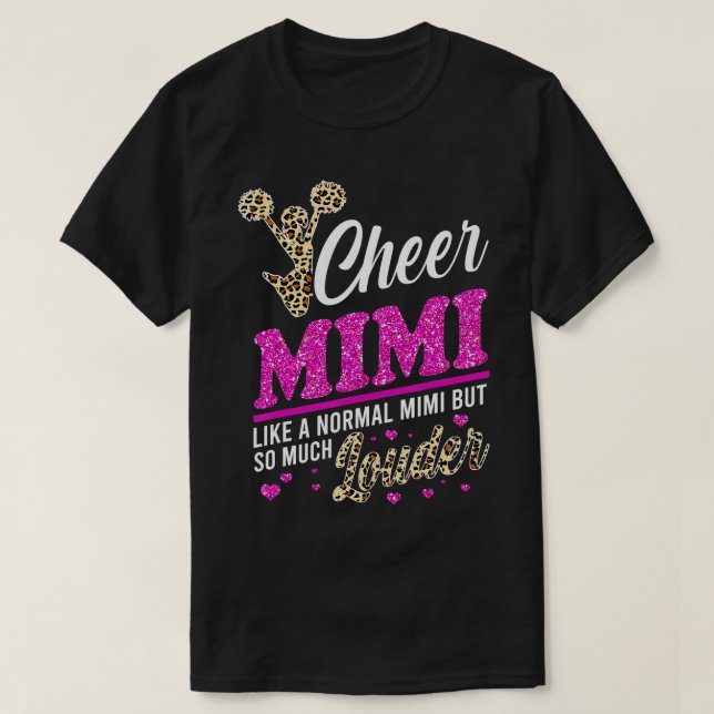 Cheer Mimi Biggest Fläkt Leopard Print and Pom Pom T Shirt (Design framsida)