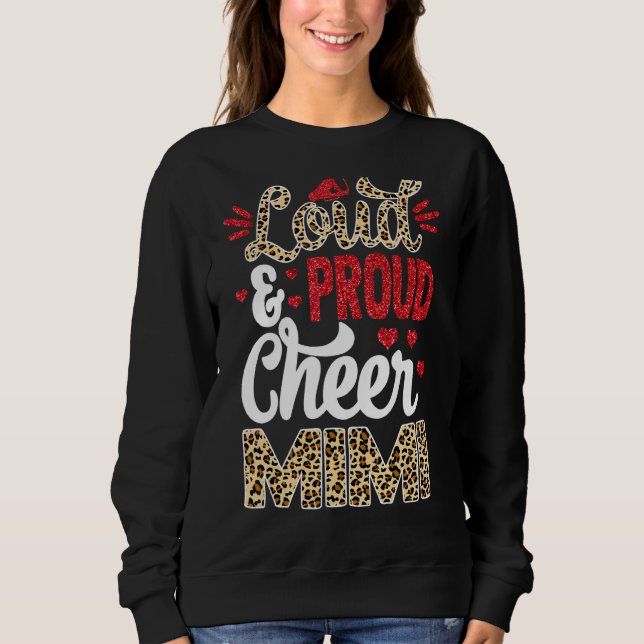 Cheer Mimi Biggest Fläkt Leopard Print and Pom Pom T Shirt (Framsida)