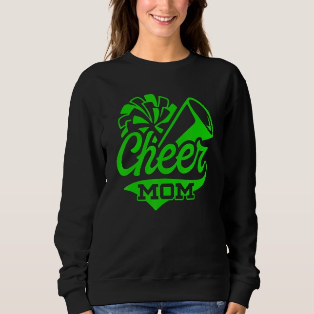 Cheer Mom Biggest Fan Leopard Print Black And Gree T Shirt (Framsida)