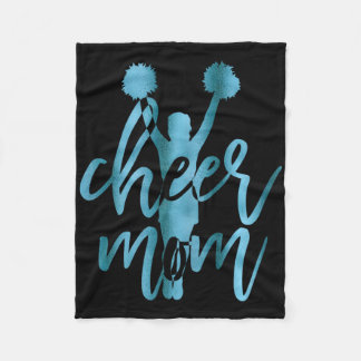 Cheer Mom Cheerleading Shirt Teal  Fleecefilt