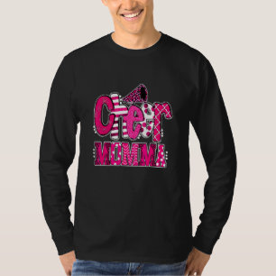 Cheer Momma Biggest Fläkt Leopard Print and Pom Po T Shirt
