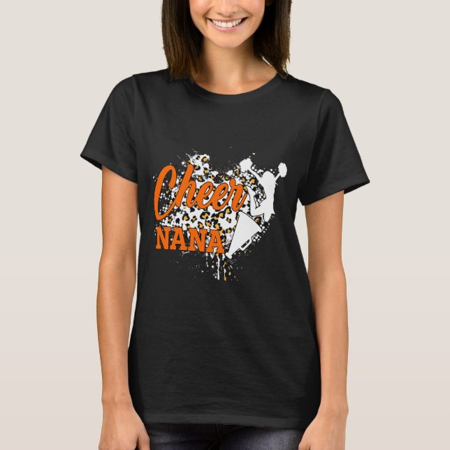 CHEER-NANA-on-Cheetah-Shirt,-Sports-Shirt T Shirt (Framsida)
