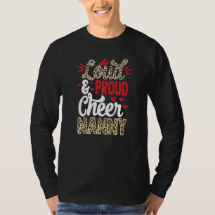 Cheer Nanny Biggest Fläkt Leopard Print and Pom Po T Shirt