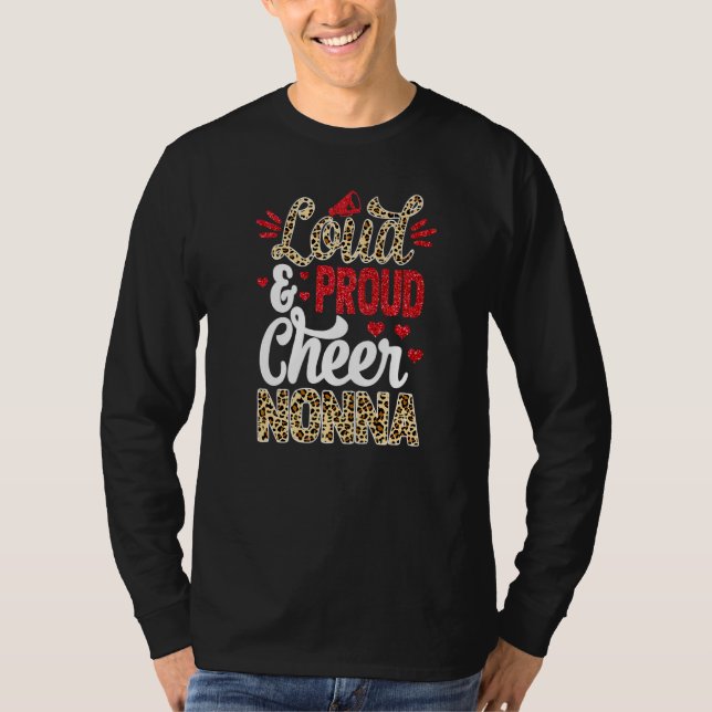 Cheer Nonna Biggest Fläkt Leopard Print and Pom Po T Shirt (Framsida)
