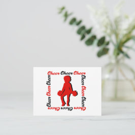 Cheer Notecard #5 ( Red Black White) Anteckningskort