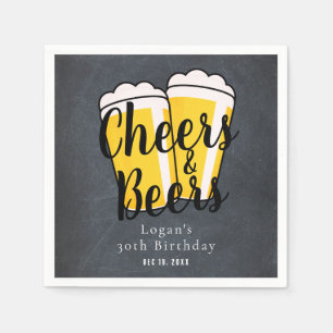 Cheer & Öl Vuxen Birthday Chalkboard Pappersservett