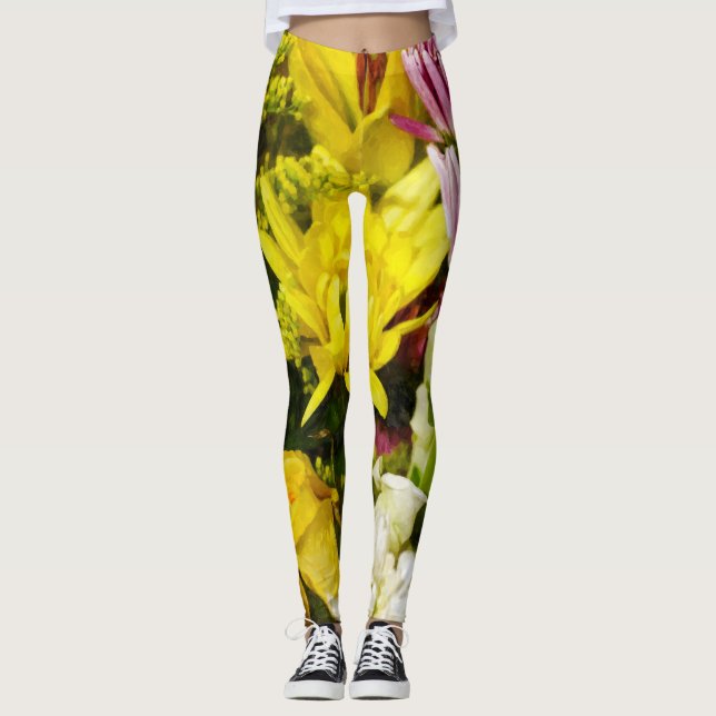 Cheer Painterly Bouquet Leggings (Framsida)