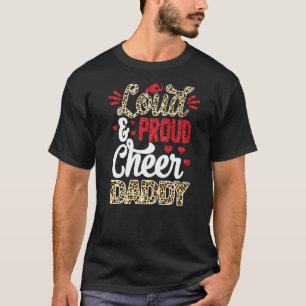Cheer pappa Biggest Fläkt Leopard Print and Pom Po T Shirt