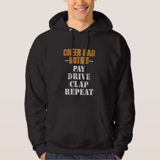 Cheer Pappa Duties Betalar Drive Clap Funny Cheerw Hoodie