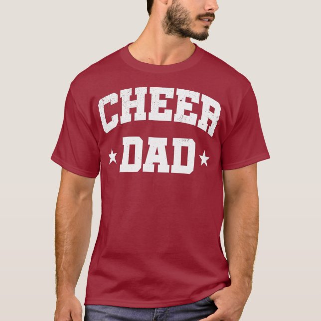 Cheer Pappa Funny CheerLeader Fars dag T Shirt (Framsida)
