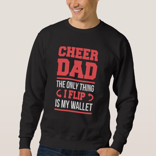Cheer Pappa Funny Flip Wallet Lång Ärmad Tröja (Framsida)