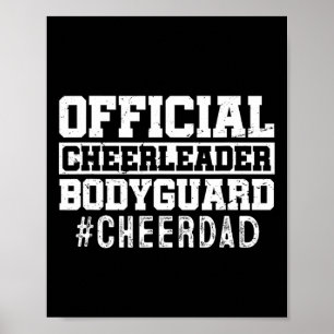 Cheer Pappa Funny Pappa Officiell Cheerledare Body Poster