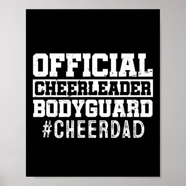 Cheer Pappa Funny Pappa Officiell Cheerledare Body Poster (Framsidan)