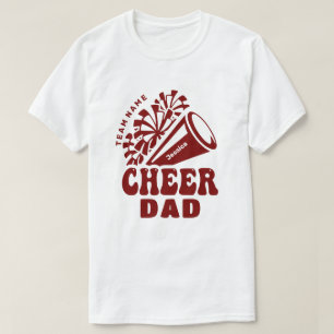 Cheer Pappa med Anpassningsbar Team Namn & Namn T Shirt