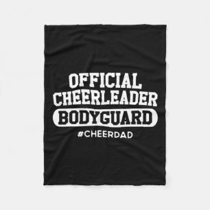 Cheer Pappa Officiell Cheerledare Bodyvakt Funny P Fleecefilt