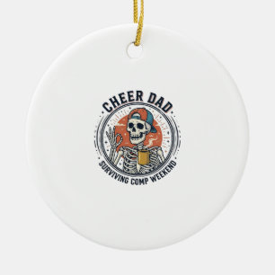 Cheer Pappa Överlevande Comp Helg Skelett Tröja_1 Julgransprydnad Keramik