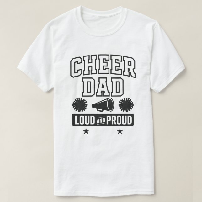 Cheer Pappa Shirt Loud och Proud Cheerlead T (Design framsida)