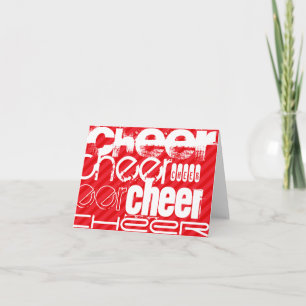 Cheer; Scarlet Red Rand Kort