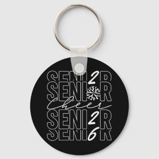 Cheer Senior 2026 Metal Circle Keychain Nyckelring