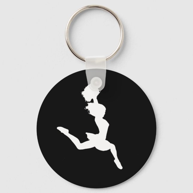 Cheer Silhouette Keychain Black Nyckelring (Framsida)