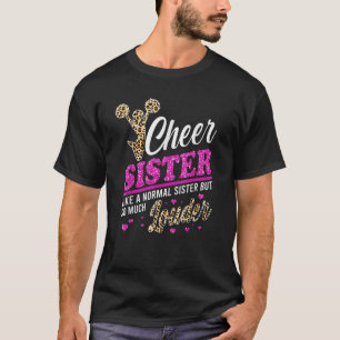 Cheer Sister Biggest Fläkt Leopard Print and Pom P T Shirt