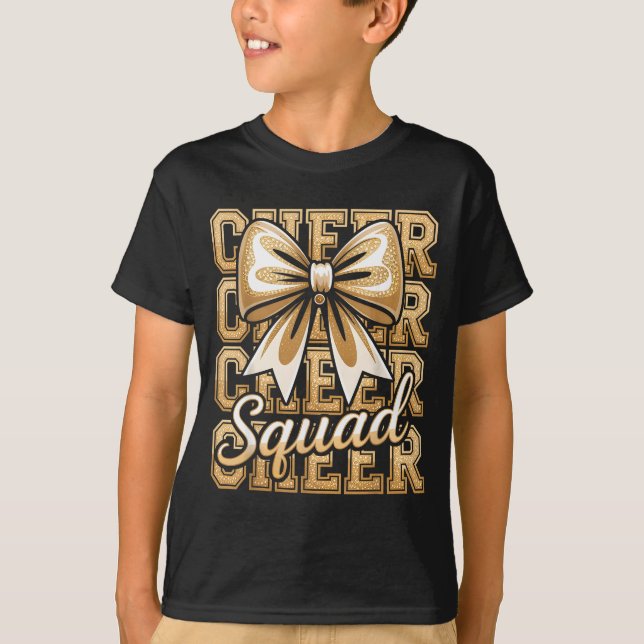 Cheer Squad Gold Funny Srt Cheerleader Cheerleadin T Shirt (Framsida)